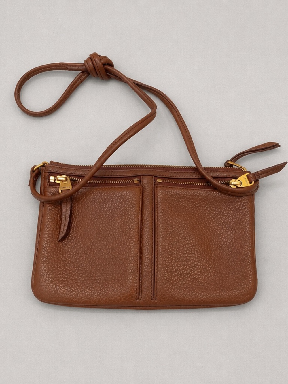 Fossil Brown Leather Crossbody Bag
